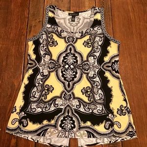 INC Size Medium Split Open Back Tunic Tank